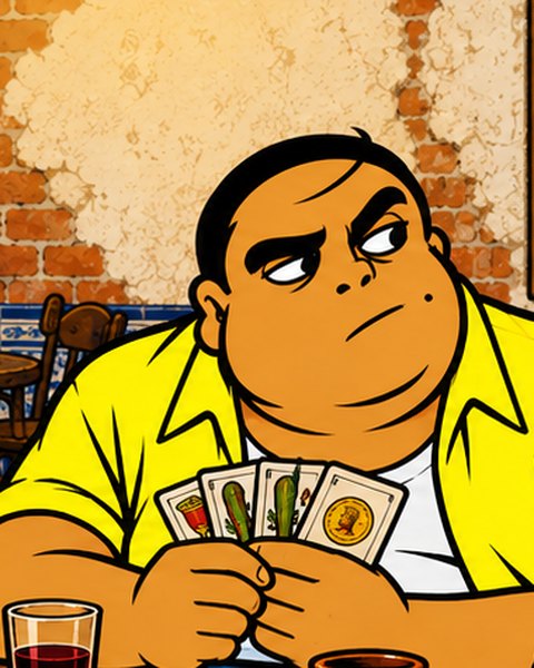 Mamadera hoy, jugando al mus